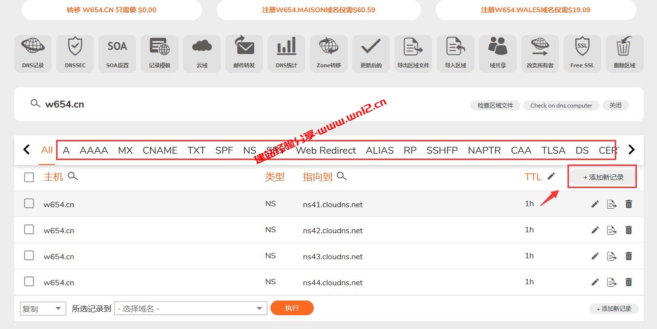 域名免费dns解析服务_ClouDNS免费DNS域名解析注册及使用插图5