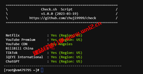 Check.sh一键流媒体解锁测试脚本_一键测试服务器IP是否支持解锁Netflix、TikTok、ChatGPT等插图