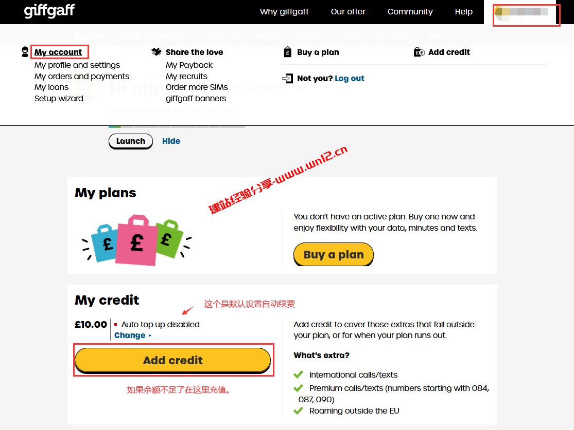免费giffgaff英国手机卡收到后如何充值激活、免费giffgaff英国手机卡插卡使用需要注意什么插图9