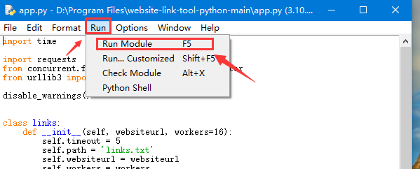 网站自动外链工具使用教程，如何在Python 3当中运行网站自动外链工具“website-link-tool-python”插图5