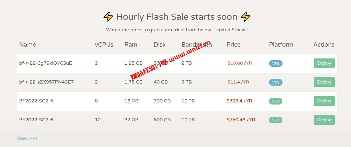 CloudCone2023黑五美国云服务器闪购，年付$10以内插图1