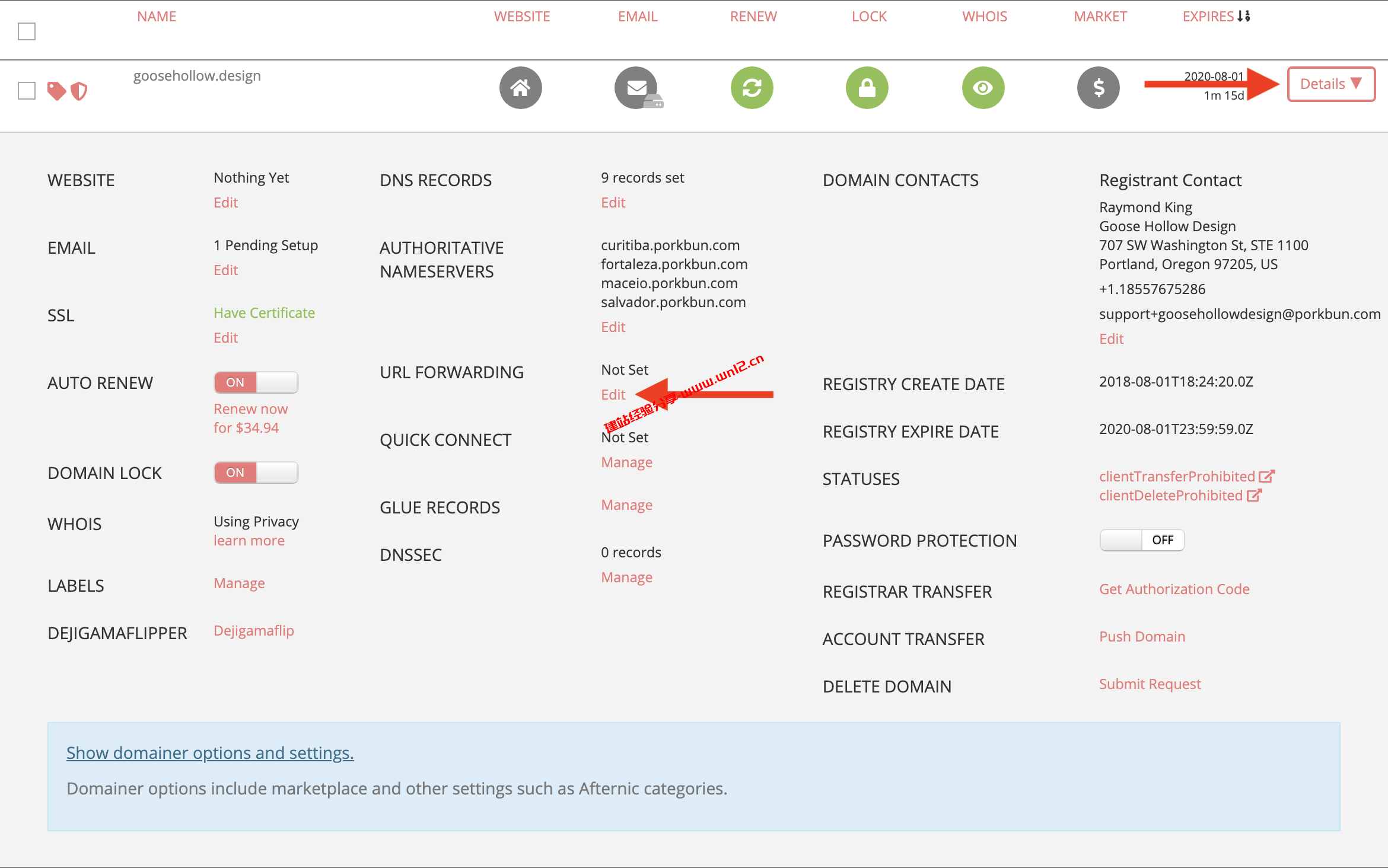 Porkbun如何设置URL转发，Porkbun域名注册与免费URL转发设置教程_建站经验分享