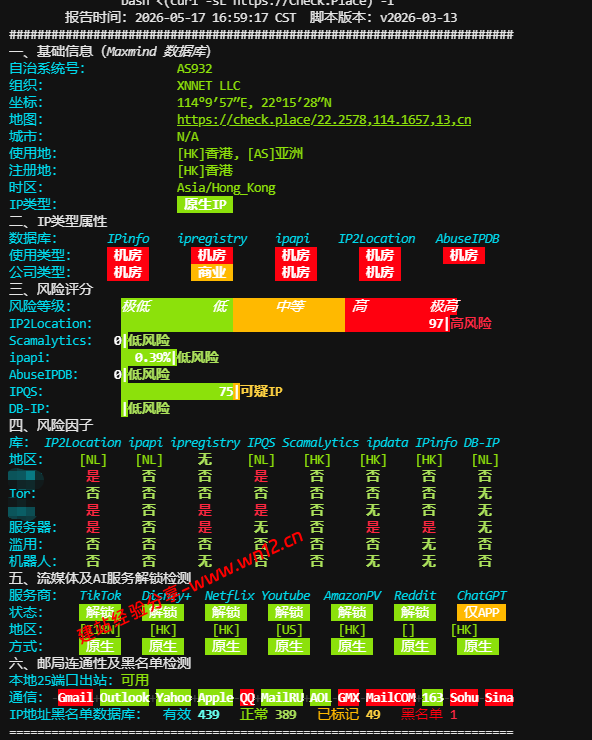HostKvm香港China Optimized优化线路云服务器硬件性能、带宽网络质量、IP质量测评插图1 HostKvm香港China Optimized优化线路云服务器硬件性能、带宽网络质量、IP质量测评插图1