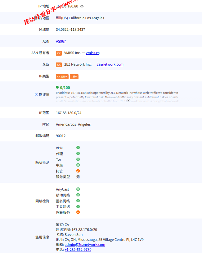 LOCVPS美国标准BGP云服务器网络及IP质量简单测评及结果详解插图4