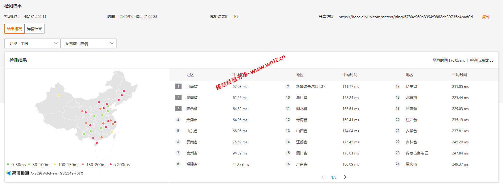 腾讯云韩国轻量应用服务器网络及IP质量简单测评及结果详解插图